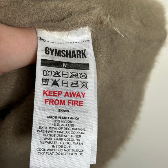 GYMSHARK x WHITNEY SIMMONS Eyelash Knit Jacket Cement Brown Tan Sz M {3W37} - Picture 7 of 7